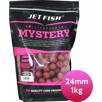 Boilies JET FISH - Boilie Mystery 24mm 1kg - jahoda/moruše