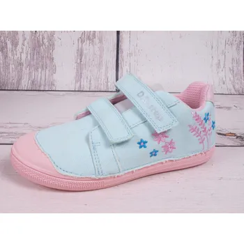 Dívčí tenisky Plátěné tenisky D.D.step C049-935A mátovorůžové s kvítky velikost: 36