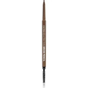 Tužka na obočí Gosh Ultra Thin precizní tužka na obočí s kartáčkem odstín 002 Greybrown 0,35 g