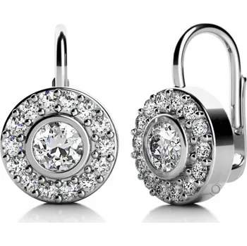 Náušnice Couple, Visací náušnice Avery – bílé zlato a zirkony, 6880055-0-0-1
