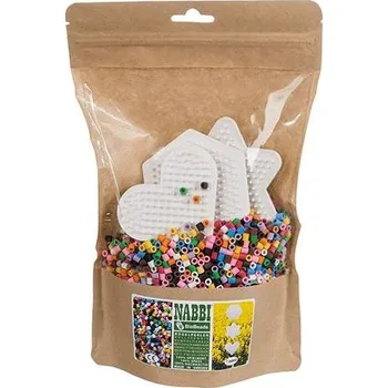 Dětské navlékací korálky Nabbi Zažehlovací korálky a podložky BIO bio sada (5000+3ks)