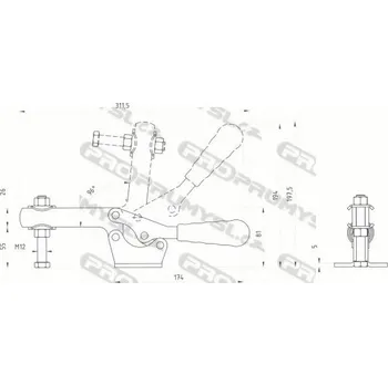 Truhlářská svěrka Vodorovná upínka, UPINKA, 126.0