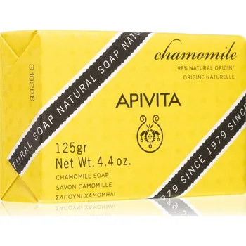 Mýdlo Apivita Natural Soap Chamomile čisticí tuhé mýdlo 125 g