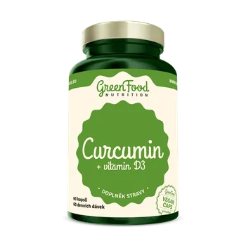 Přírodní produkt GreenFood Nutrition Curcumin + vitamin D3