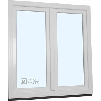 Okno Plastové okno - KNIPPING 70 AD, 1200x1500 mm, O+OS klapačka, bílá + příslušenství a montážní materiál zdarma