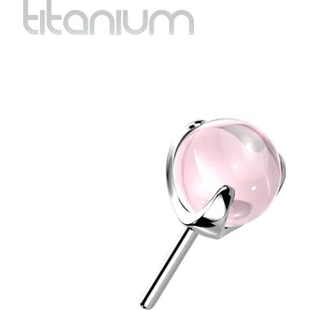 Piercing Šperky4U Kamínek k PUSH IN piercingu TITAN, růžový kamínek - TIT1196P-030