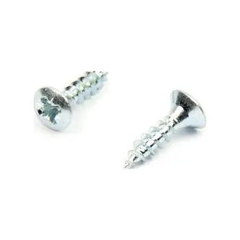 Vrut Vrut do dřeva zápustná čočková hlava 4x12 mm, zinek bílý (Vrut do dřeva - zápustná čočkovitá hlava, křížová drážka)