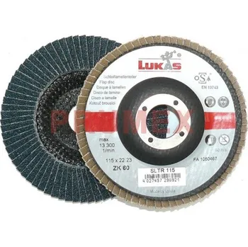 Brusný kotouč Brousící lamelový kotouč, LUKAS, 125 ZK 40/SLTR