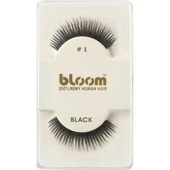 Umělé řasy Bloom Natural nalepovací řasy z přírodních vlasů No. 1 (Black) 1 cm
