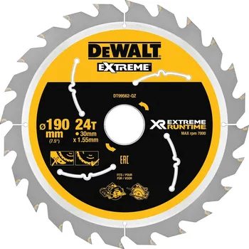 Pilový kotouč DeWalt pilový kotouč pro ruční pily 190x30mm 24z DT99562