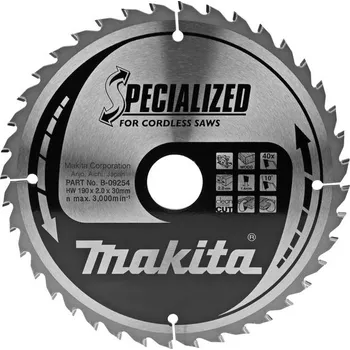 Řezný kotouč Makita pílový kotúč 190mm, 40z B-32976