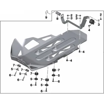 Zavazadlo na motocykl BMW Kryt motoru R1250GS LC 18- černý