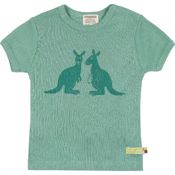 Dětské triko s krátkým rukávem Klokani zelená loud + proud Velikost: 74/80