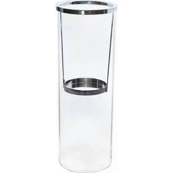 Svícen Svícen sklo/kov pr.9V25cm