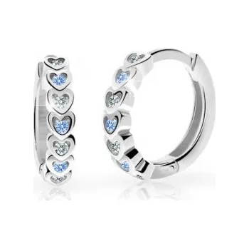 Náušnice Cutie Jewellery Dětské náušnice z bílého zlata C3340B-Světle modrá