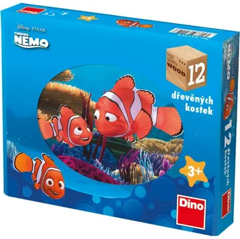 Dino Kubus dřevěné kostky 12 ks, Nemo