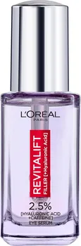 Péče o oční okolí L’Oréal Paris Revitalift Filler rozjasňující oční sérum 20 ml