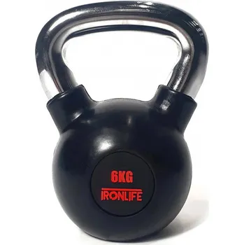 Kettlebell IRONLIFE 6 kg, pogumovaný