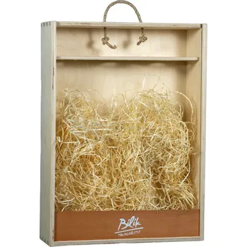 Dárková krabička Kazeta na 3 láhve - s hnědým čílkem (3 láhve)