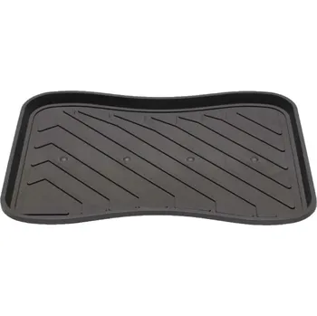 Rohožka černý plastový odkapávač na boty - délka 38 cm, šířka 50 cm, výška 2 cm