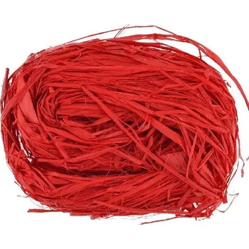 Stuha Přírodní lýko RAPHIA červená