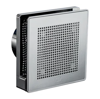 Domácí ventilátor Vortice Punto Evo Gold ME 100/4" LL T tichý stěnový axiální ventilátor s doběhem světle chromový