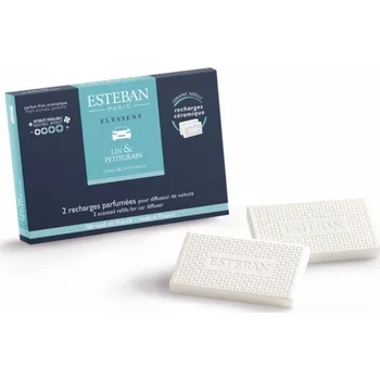 Aroma difuzér Esteban Paris Parfums ESTEBAN NÁHRADNÍ NÁPLŇ – VŮNĚ DO AUTA – ELESSENCE - LINEN & PETITGRAIN