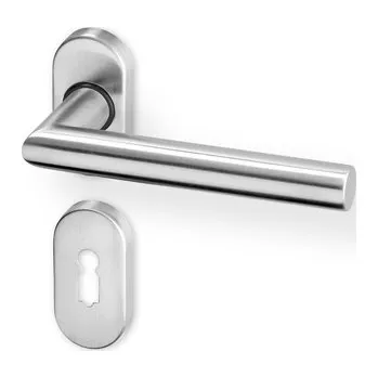 Dveřní kování Dveřní kování TIPA R OV nerez PK (Dveřní rozetové kování TIPA R OV nerez PK , vhodná pro interiér, pro dozický (obyčejný), cylindrický (fab) zámek, nebo s uzamykací páčkou na WC.)