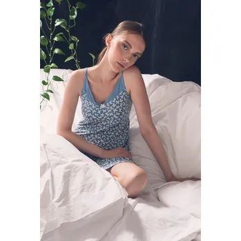 Dámská noční košile 16083 - Vamp modro-bílá M