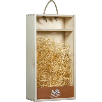 Dárková krabička Kazeta na 2 vína - s hnědým čílkem (2 láhve)