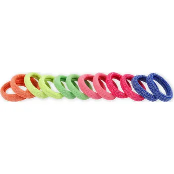 Barevné gumičky se třpytem, 12 ks