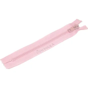 Zip Zdrhovadlo zip kostěný 16 cm nedělitelný sv. růžová