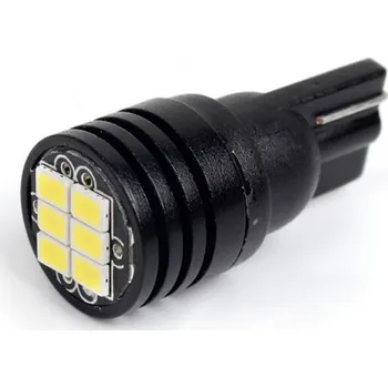 Autožárovka LED žárovky T10 W5W - 6x SMD 3020 12V 2W 140Lux bílá