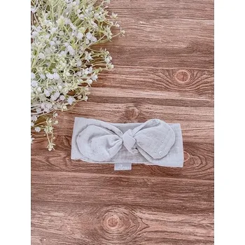 Čelenka Ar-s Dětská čelenka - šedé hvězdičky - mušelín