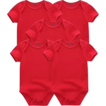 Kojenecký body 5ks Kojenecké body - Jednobarevné bez potisku Věk: 12M, Barva: Červená