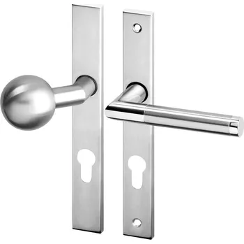 Dveřní kování Dveřní kování LUKA UŠ nerez kl.+koule (Dveřní kování LUKA UŠ nerez s úzkým štítem s roztečí 72 nebo 90 mm, vhodná pro interiér.)