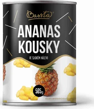 Trvanlivě pečivo Bassta Ananas kousky 565 g