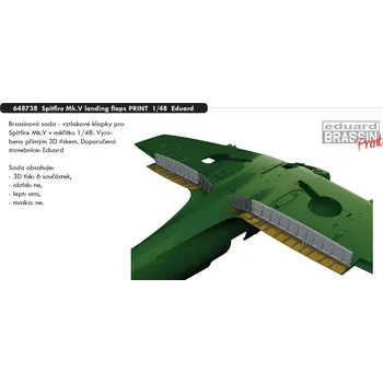 Plastikový model Eduard 1/48 Spitfire Mk.V landing flaps PRINT (EDUARD)
