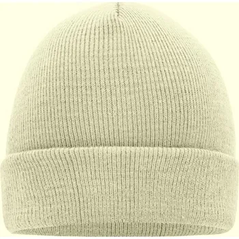 Čepice Zimní dvojitě pletená akrylová čepice Myrtle Beach ecru bílá