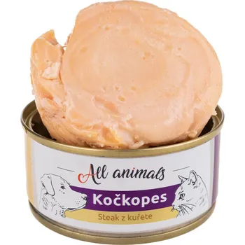 Krmivo pro psa All Animals Kočkopes steak z kuřete 100g