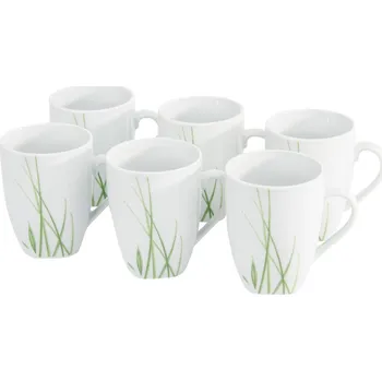 Stolování Mäser Delia 310 ml 6 ks bílý/zelený