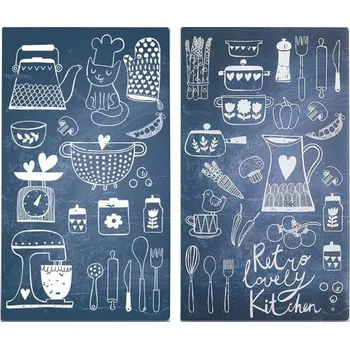 Příbor Ochranné skleněné panely LOVELY KITCHEN na sporák – 2 ks, ZELLER