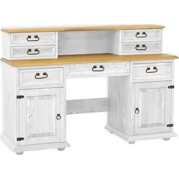 Psací stůl Rustikální psací stůl WHITE HOME BIK05 Barevné provedení: Bílý vosk K17 - tmavý vosk K02