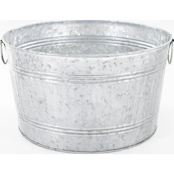 Obal na květináč Plechový obal (truhlík) s uchy - průměr 25 cm