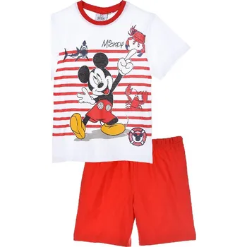 Chlapecké oblečení Mickey Mouse červeno-bílé chlapecké pyžamo Velikost: 104