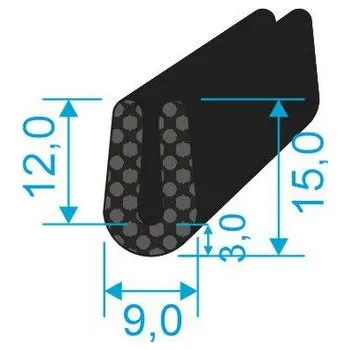 Těsnění do okna a dveří 061025 Profilové těsnění U profil