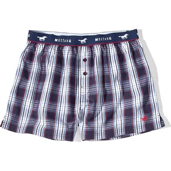 Boxerky MUSTANG Výhodné balení pánskych boxerek - modrá a vzorovaná S 4174_1602.976