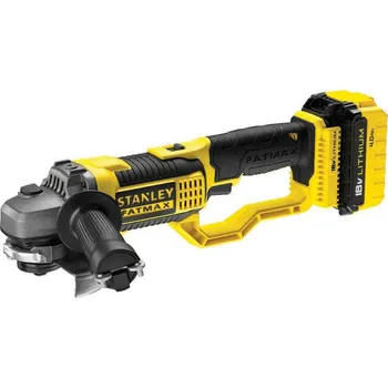 úhlová bruska Stanley FMC761M2-QW 125 mm + 2x 4,0 Ah + nabíječka