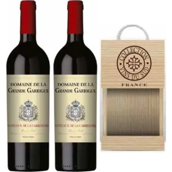 Víno Coteaux De La Cabrerisse Domaine De La Garrigue, Coteaux De La Cabrerisse, dřevěná krabice, 2x0,75l