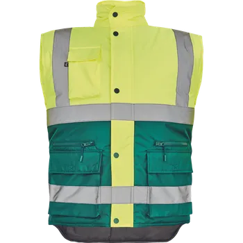 pracovní vesta Cerva HELLIN HV Pánská zimní vesta žlutá / zelená S 0303014773001